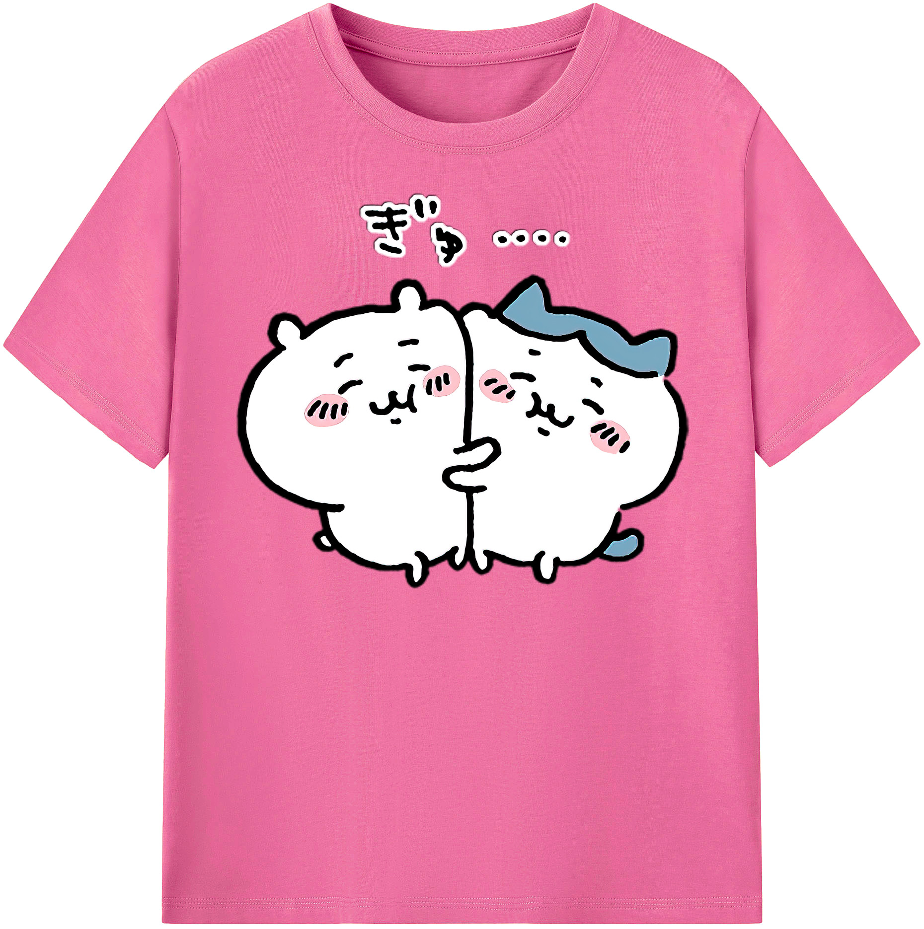 （画像用） ちいかわ ハチワレ Chii-kawa hachiware レディースカジュアルプリントTシャツ（綿100％）